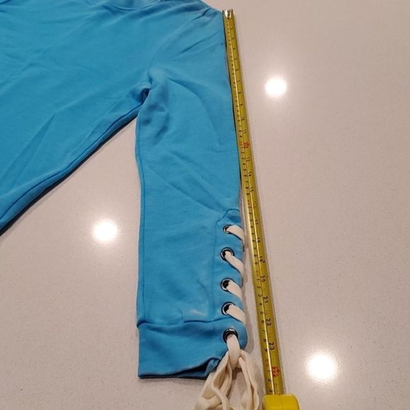 Cute bright blue Alternative Apparel sweatshirt - Picture 9 of 9